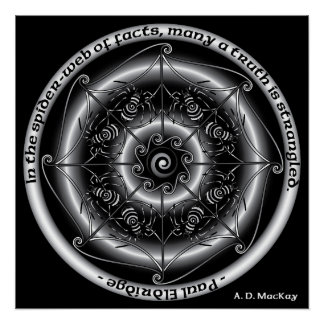 Póster Araña celta Mandala