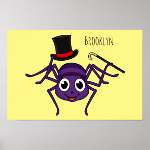 Póster Araña cortada en el personalizado del sombrero sup