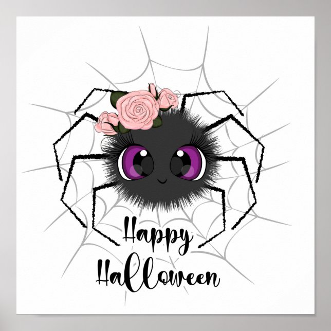 Póster Araña Cute Halloween (Frente)