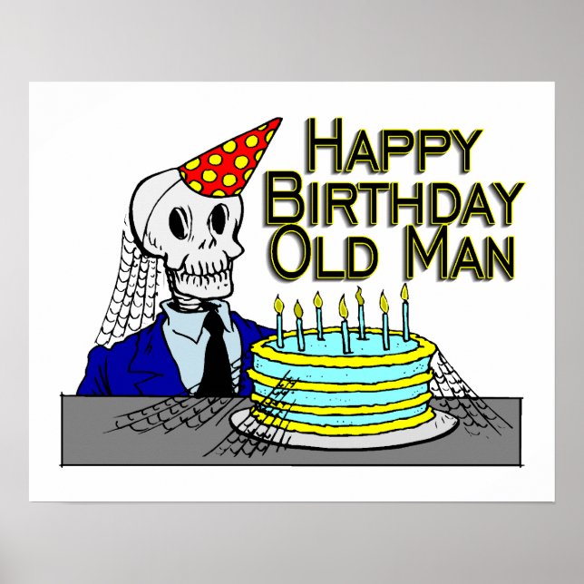 Póster Araña feliz cumpleaños viejo de la web (Frente)