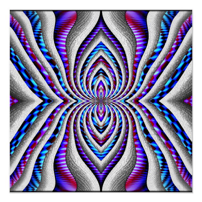 Póster Araña psicodélica... (Anverso)