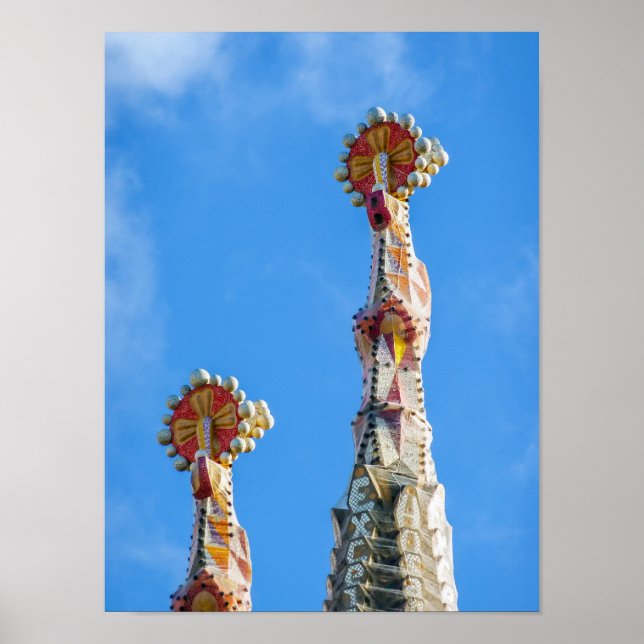 Póster Arañas de La Sagrada Familia en Barcelona, España (Frente)