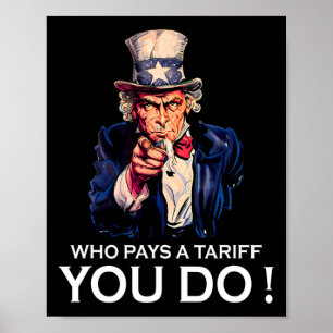 Póster Aranceles anti Trump que pagan un arancel que hace