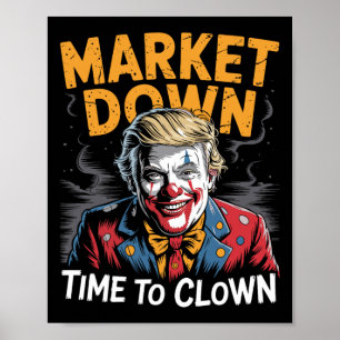 Póster Aranceles de Trump Recesión Meme Mercados Abajo Ho