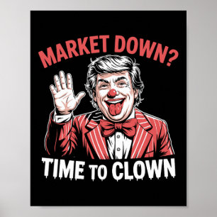 Póster Aranceles de Trump Recesión Meme Mercados Abajo Ho