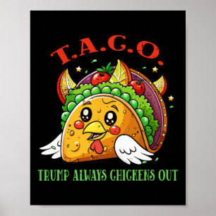 Póster Aranceles Divertidos Meme Sarcástico Taco Trump Si