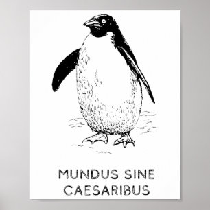 Póster Aranceles Sobre Los Pingüinos Escuchan A La Isla D