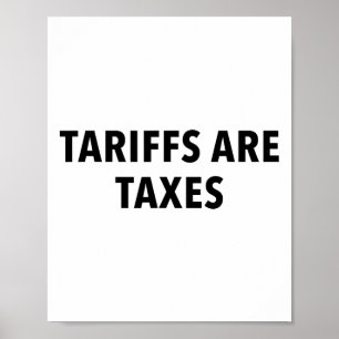 Póster Aranceles son impuestos 