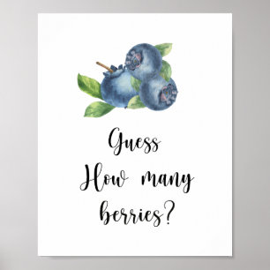 Póster Arándano - adivina cuántas bayas
