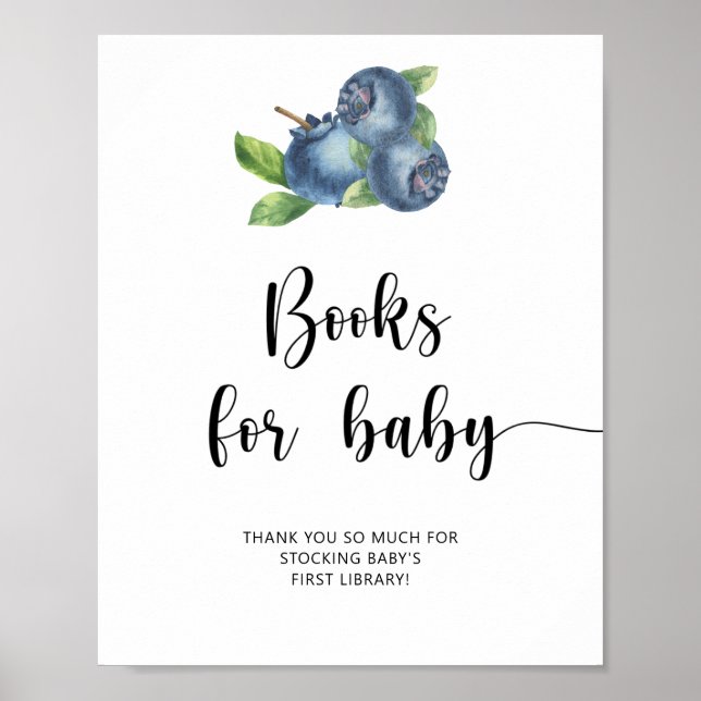 Póster Arándano - libros para bebé (Frente)
