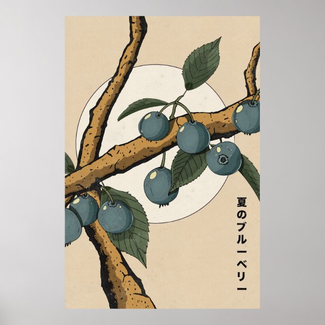 Póster Arándanos japoneses (Frente)