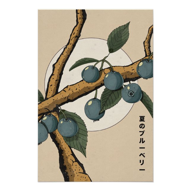 Póster Arándanos japoneses (Anverso)