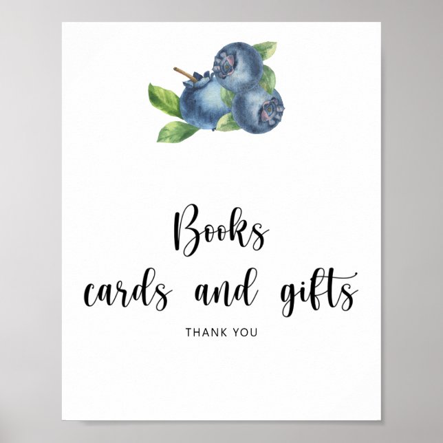 Póster Arándanos - libros tarjetas y regalos (Frente)