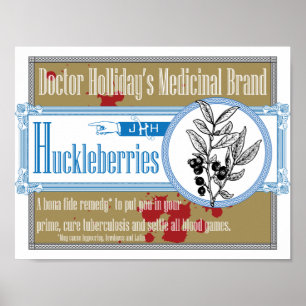 Póster Arándanos medicinales de la marca del doctor