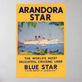 Póster Arandora Star Cruise Ship Poster Vintage Maritime
