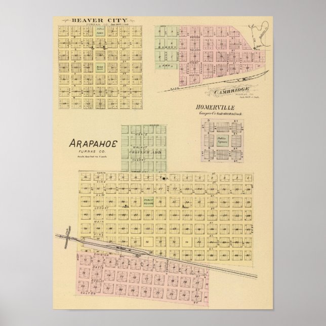 Póster Arapahoe, Nebraska (Frente)