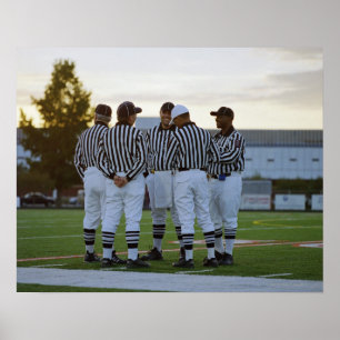 Póster Árbitros del fútbol americano que hablan en camp