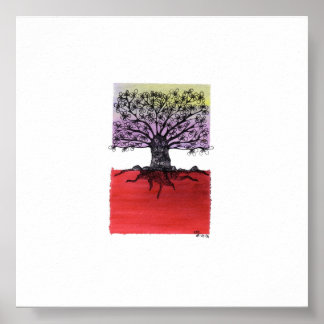 Póster árbol africano