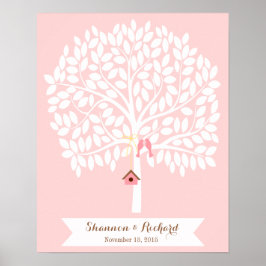 Póster Árbol alternativo del libro de bodas, 155 hojas