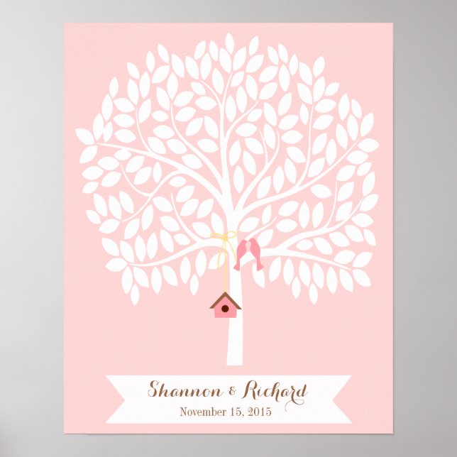 Póster Árbol alternativo del libro de bodas, 155 hojas (Frente)