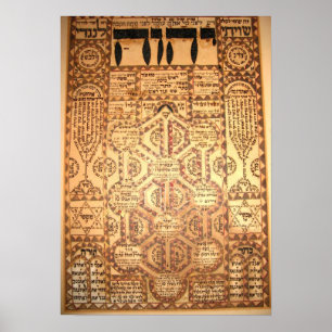 Póster Árbol antiguo hermoso del poster de la vida