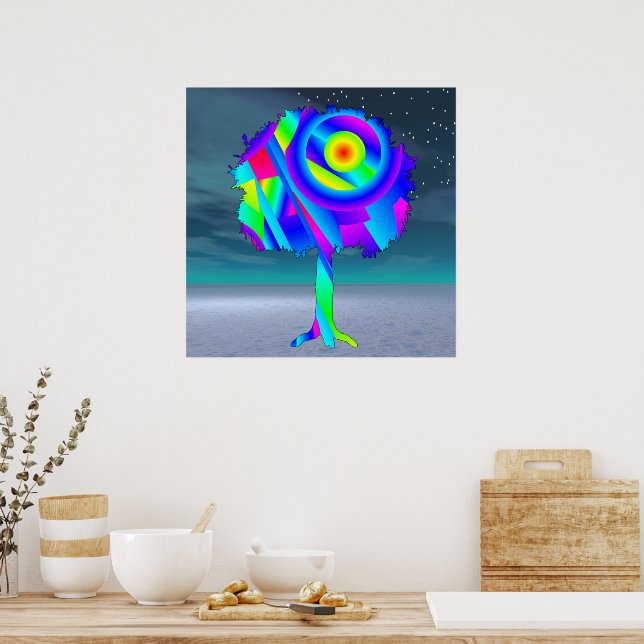 Póster Árbol arcoiris (Cocina)