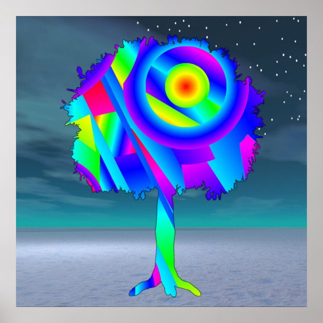 Póster Árbol arcoiris (Frente)