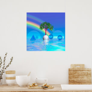 Póster Árbol arcoiris