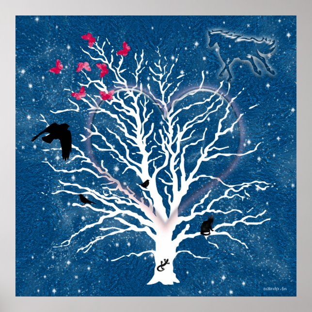 Póster Árbol atrapasueños (Frente)