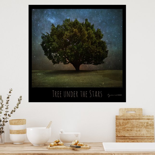 Póster Árbol bajo las estrellas (Cocina)