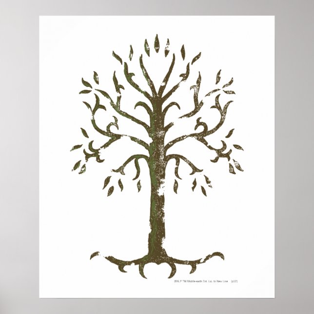 Póster Árbol blanco de Gondor (Frente)