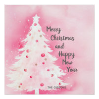 Árbol blanco rosa de Navidad