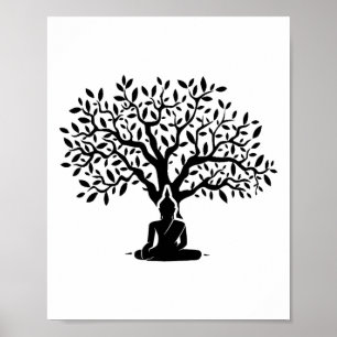 Póster Árbol Bodhi Meditación Yoga Budismo Buddhis