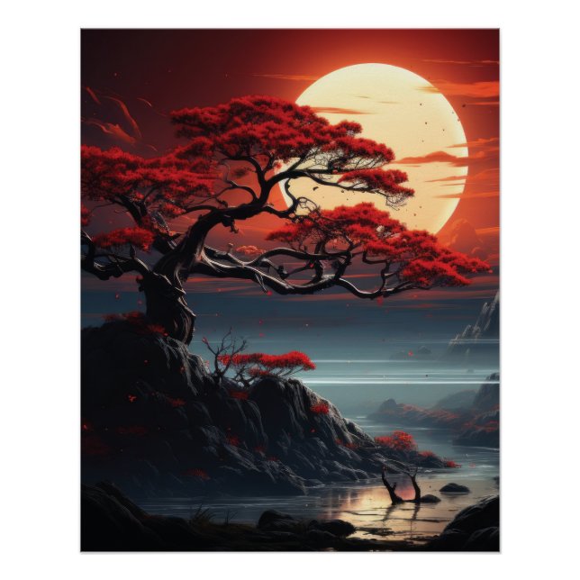 Póster Árbol Bonsai (Anverso)