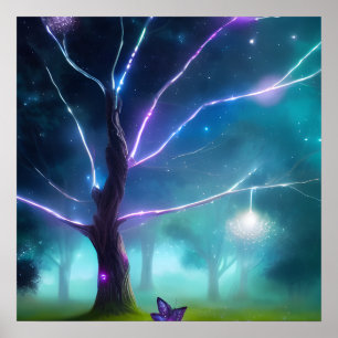 Póster Árbol brillante