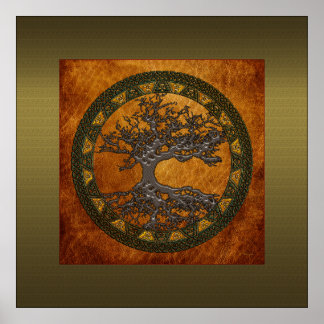 Póster Árbol celta de la vida