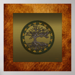 Póster Árbol celta de la vida