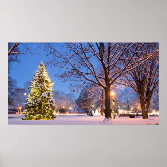Póster Árbol comunitario de Navidad, Worthington, Ohio (Frente)