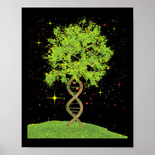 Póster Árbol de Adn - Biología Biológica Estudiante Cienc