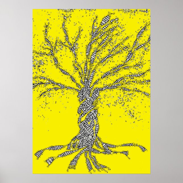 Póster ÁRBOL DE ADN o árbol de la vida (Frente)