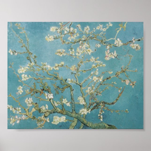 Póster Árbol de almendras por van gogh (Frente)