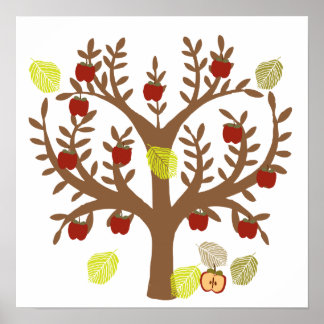 Póster Árbol de Apple