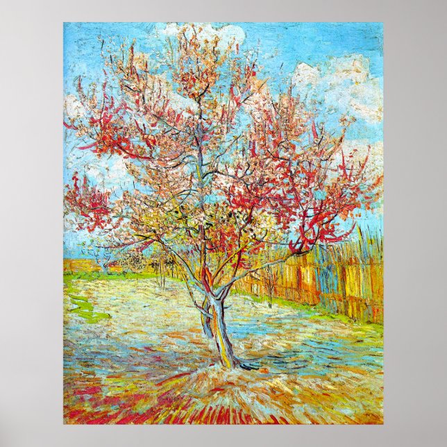 Póster Árbol de arce en flor en Arles, Van Gogh (Frente)