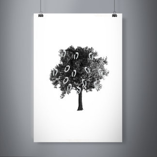 Póster Árbol de asientos de inodoro muerto como yo