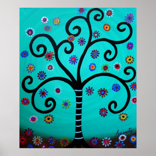PÓSTER ÁRBOL DE BAR DE VIDA MITZVAH (Frente)