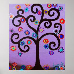 PÓSTER ÁRBOL DE BAR DE VIDA MITZVAH