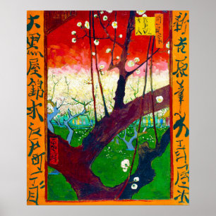 Póster Árbol de ciruelas (después de Hiroshige), Van Gogh