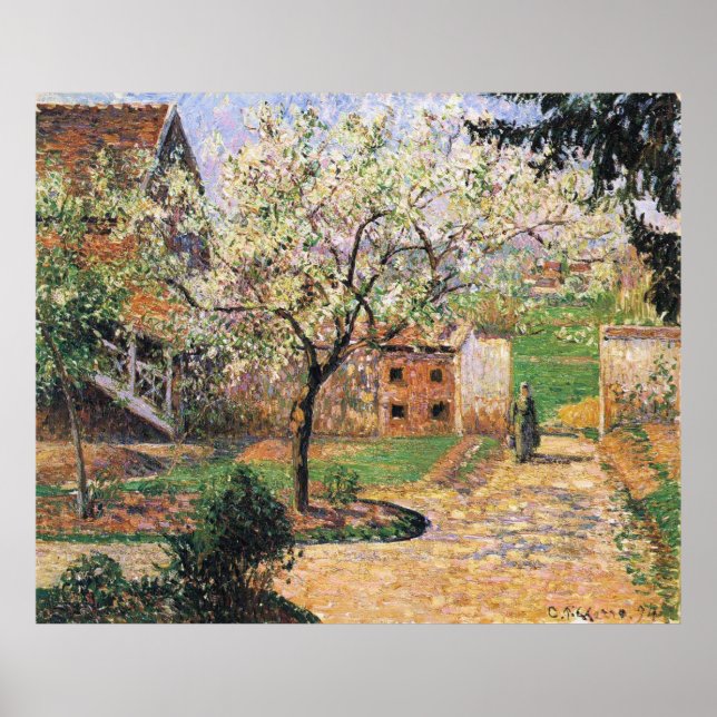 Póster Árbol de ciruelas, Eragny Camille Pissarro (Frente)