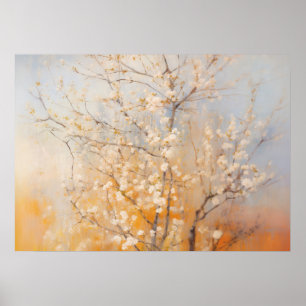Póster Árbol de ciruelas que florecen