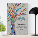 Póster Árbol de citas motivadas inspiradoras<br><div class="desc">Este poster decorativo cuenta con un árbol de mosaico en colores arcoiris y un espacio para añadir una cita inspiradora. Utilice la opción Personalizar adicional para cambiar el tamaño, estilo o color del texto si lo desea. Porque creamos nuestra propia obra de arte no encontrarás esta imagen exacta de otros...</div>